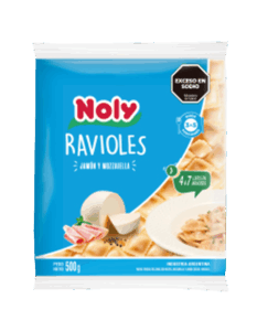 Ravioli de presunto e mussarela