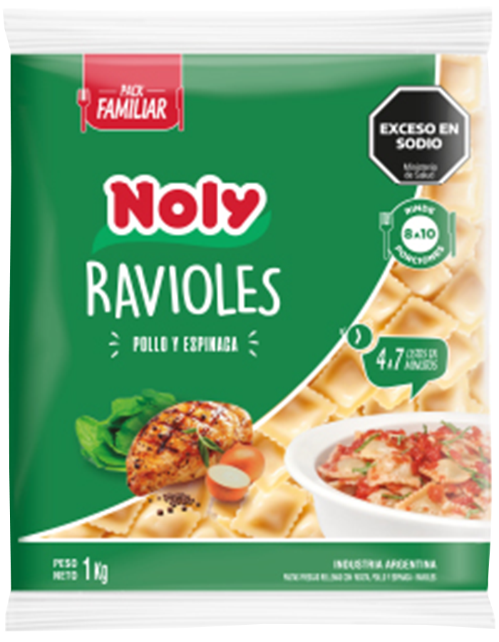 Ravioli de frango e espinafre