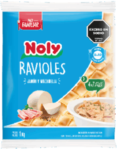 Ravioli de presunto e mussarela