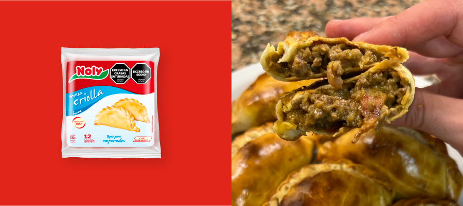 Panificados en bandejas en la planta de Noly