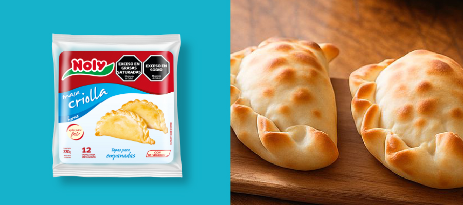 Panificados en bandejas en la planta de Noly