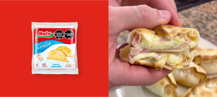 Panificados en bandejas en la planta de Noly