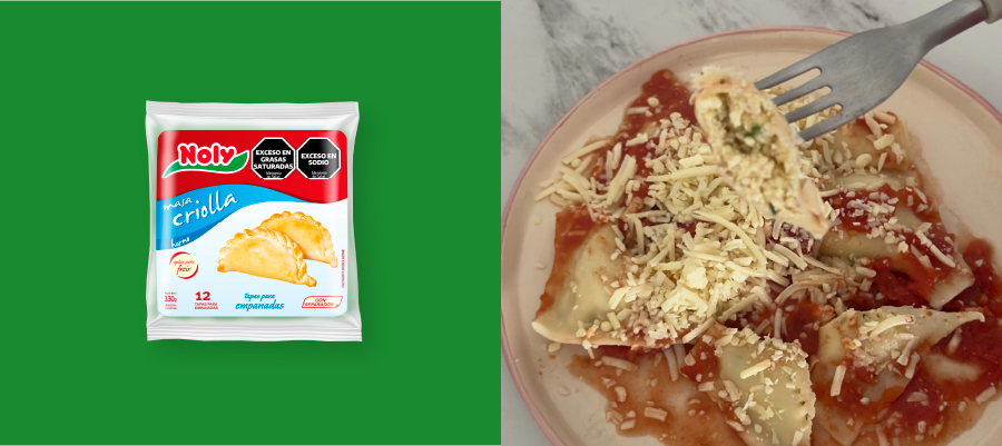 Panificados en bandejas en la planta de Noly