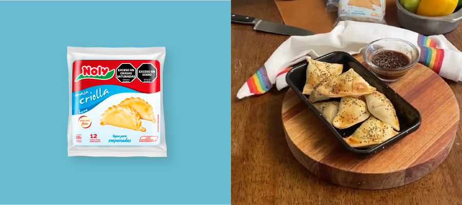 Panificados en bandejas en la planta de Noly