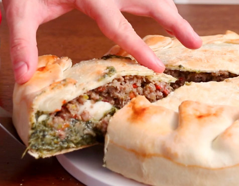 Tarta de carne y acelga