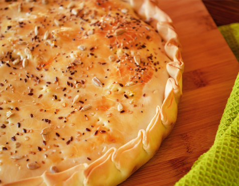 Tarta de verduras y atún