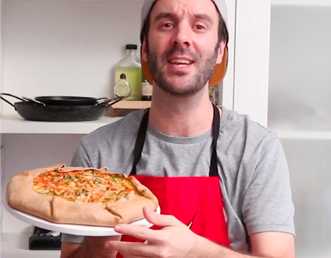 Tarta rústica integral de vegetales