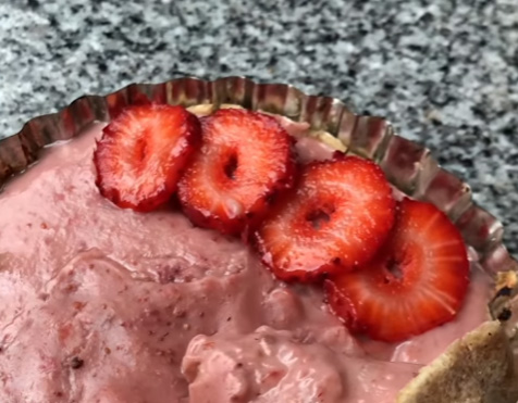 Tarteleta Vegana Cheesecake de Frutilla