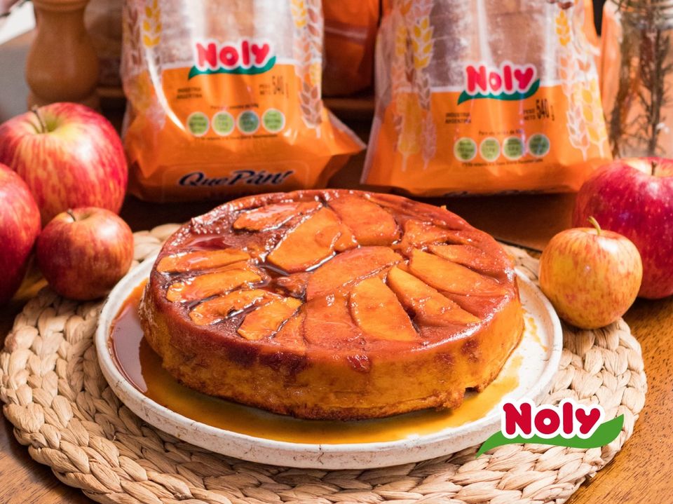 Torta invertida de manzana